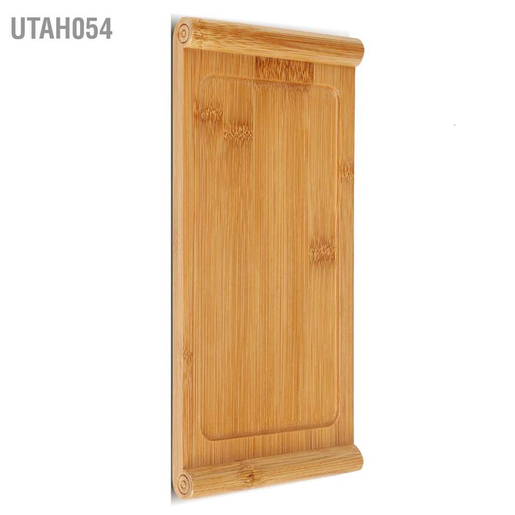 Hàng Sẵn Khay gỗ tre đựng trà / trái cây đa năng tiện dụng Khay trà tre Đĩa thức ăn tráng miệng phục vụ phụ kiện Kung Fu【Utah054】
