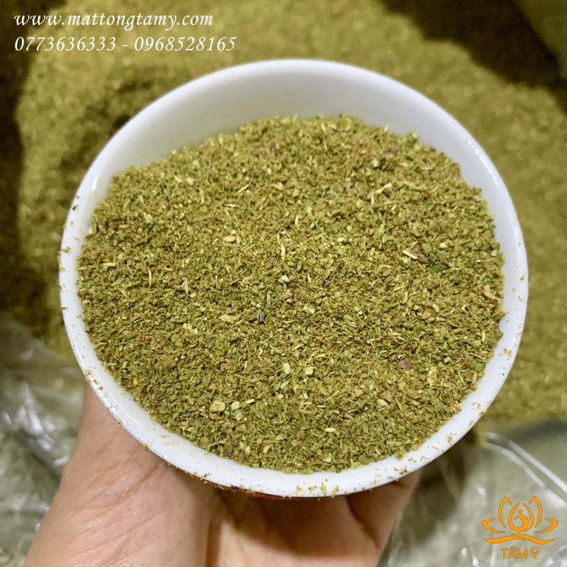 Bột tuyết tùng bách xanh 500gram nguyên chất (Tây Tạng) nguyên liệu làm nhang thắp hương, tẩy uế, xua tan âm khí