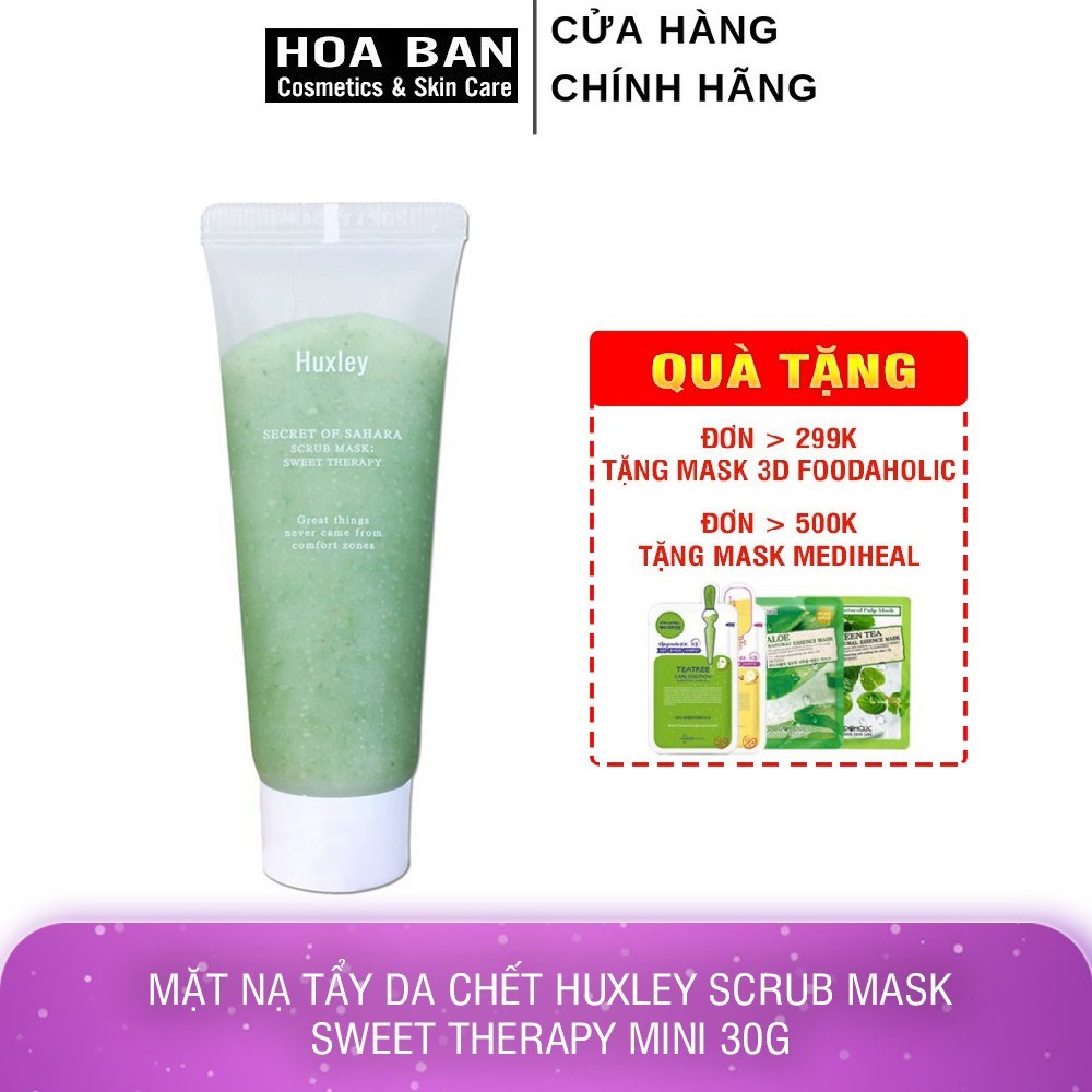 Mặt Nạ Tẩy Tế Bào Chết Huxley Scrub Mask: Sweet Therapy 30g - Huxley Mini