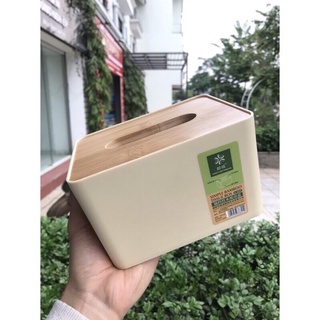 Hộp Đựng Giấy Ăn Mặt Gỗ Tre 8841