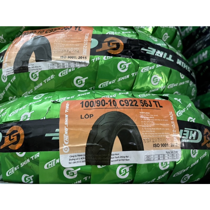 Vỏ không ruột trước - sau Ati, sau Lead 100/90-10 Chengshin, Maxxis, Yoko, SYM, Euro