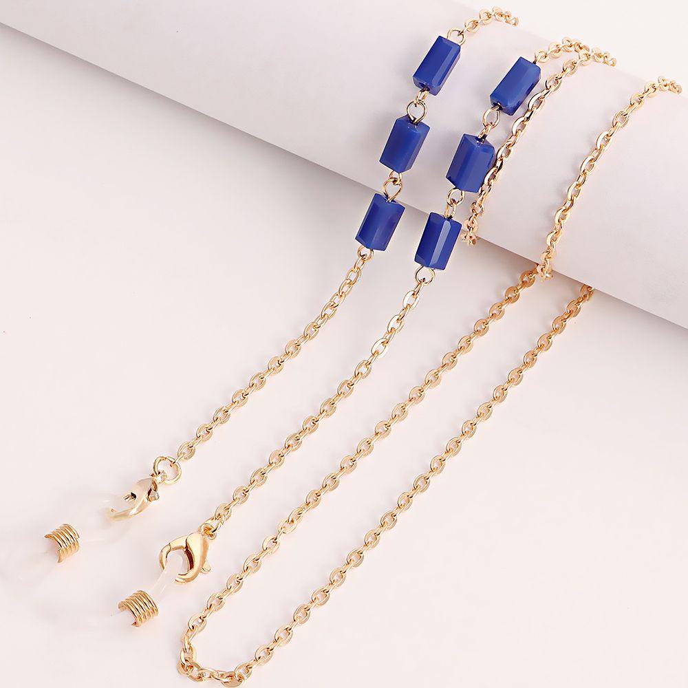 Vòng cổ Nối Dài Mắt Kính Mặt Vuông Bằng Resin