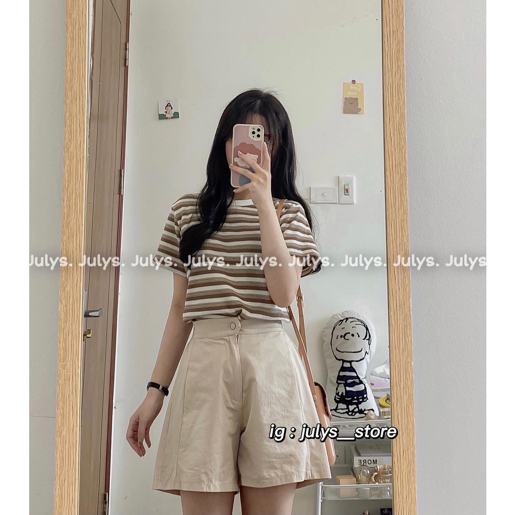 Quần short thô ống rộng lưng chun 9153 (ảnh thật shop chụp kèm video)