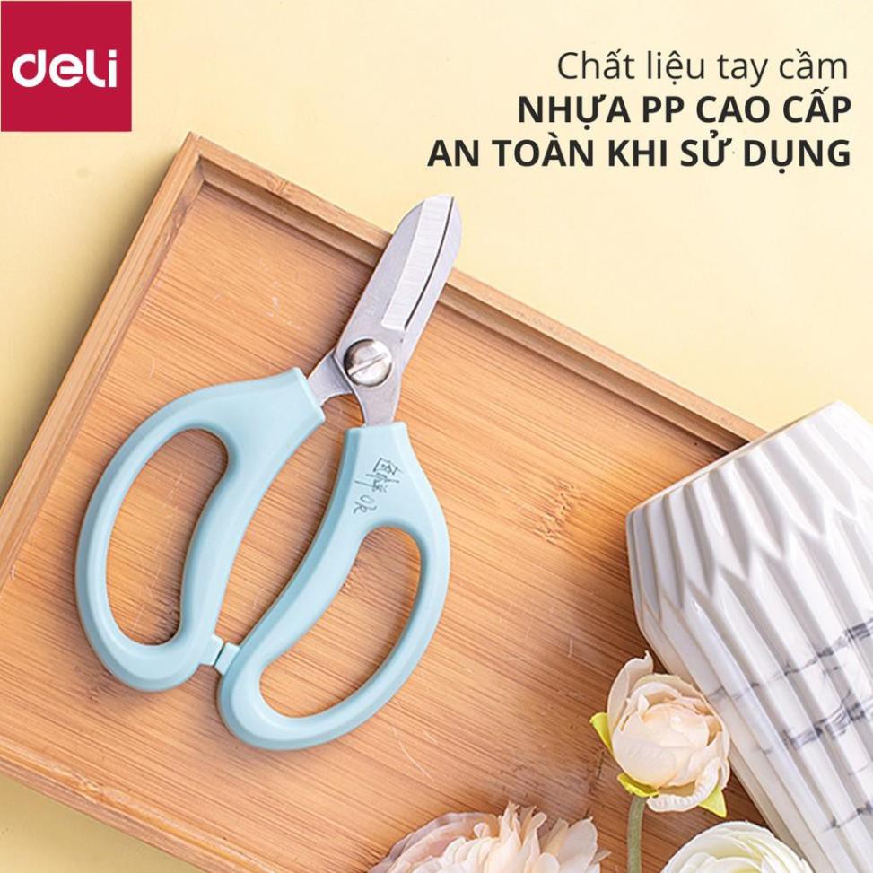 Kéo làm vườn cắt tỉa cành hoa Deli - cắt tỉa cành cây - hai màu Hồng và Xanh lam - 77751 [Deli]