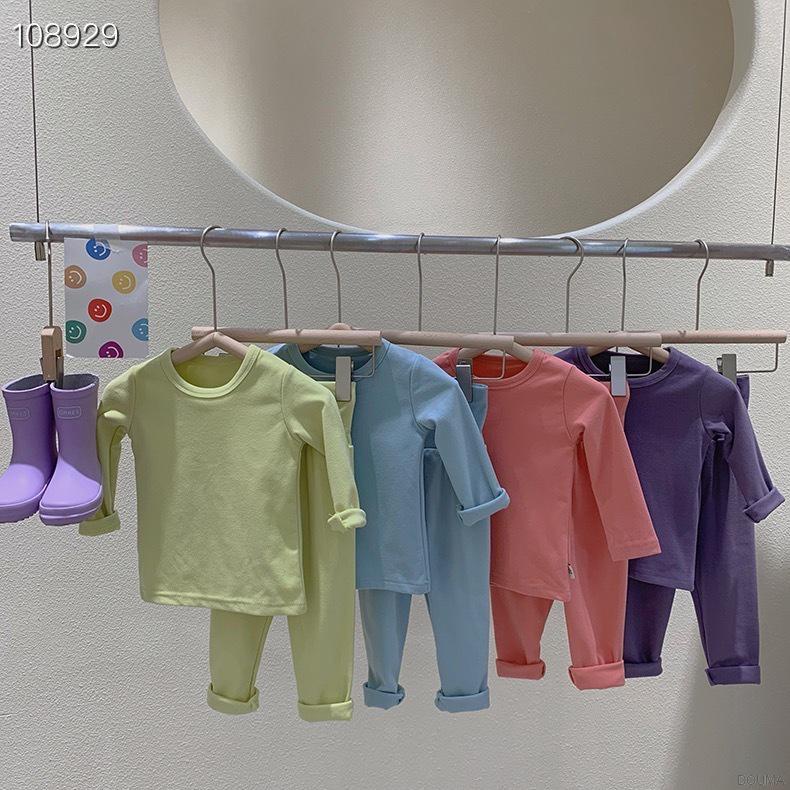 Bộ đồ ngủ tay dài lưng cao chất liệu mềm mại thoải mái cho bé