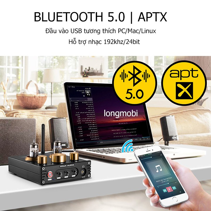 Douk Audio P1 - Đầu giải mã nhạc Tích hợp PreAmp Bluetooth 5.0 APTX