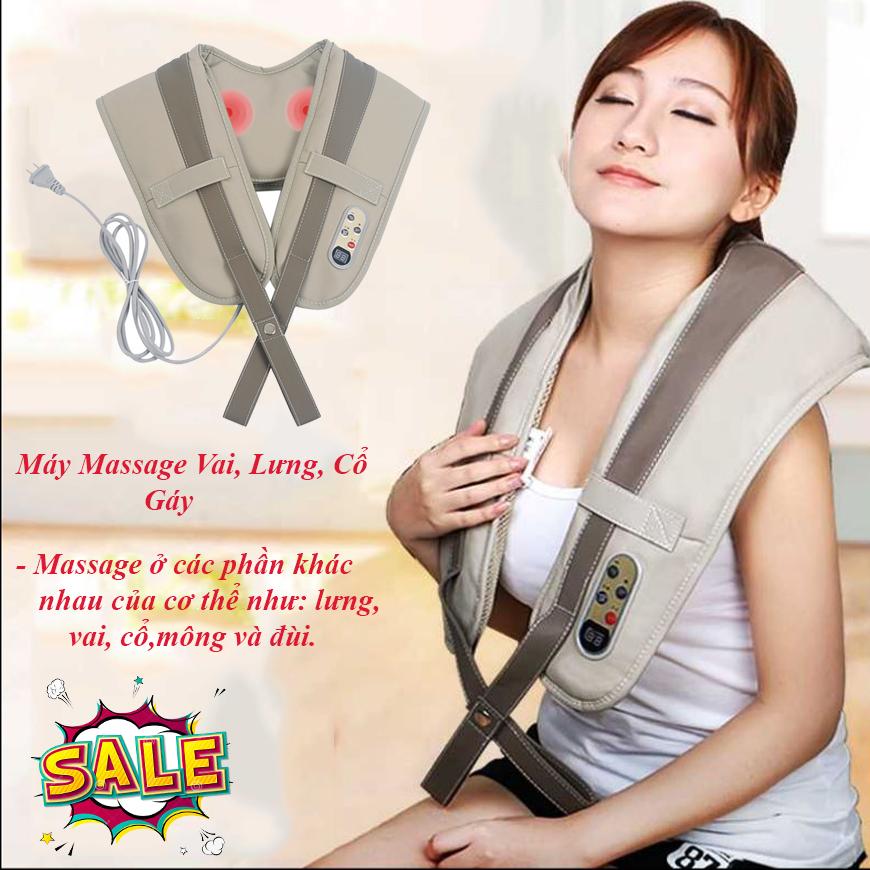 ĐAI MASSAGE ĐẤM LƯNG VAI CỔ GÁY TOÀN THÂN NECK W-808 GIẢM ĐAU NHỨC MỎI.THOẢI MÁI KHI SỬ DỤNG