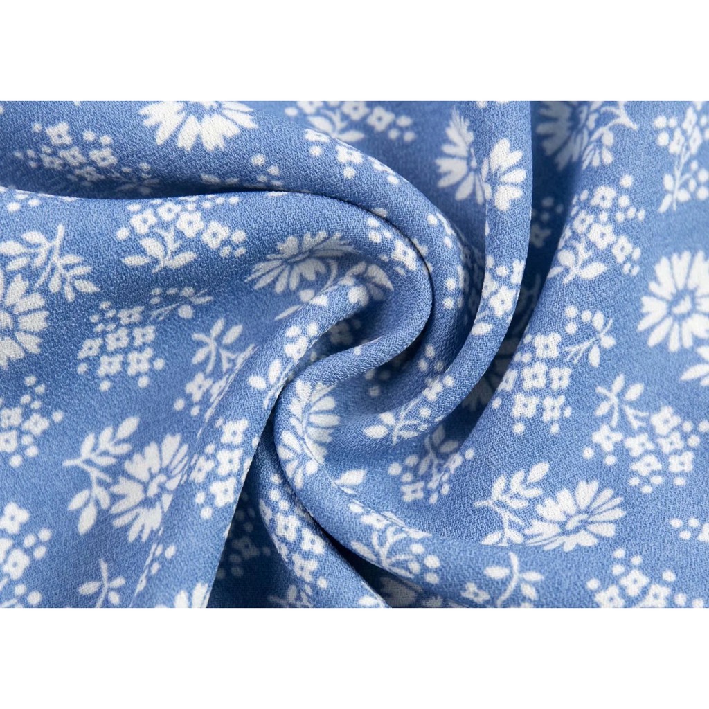 Zara Morocco full tag - Đầm Zara hoa xanh không tay xinh xắn DH2KTG60N10