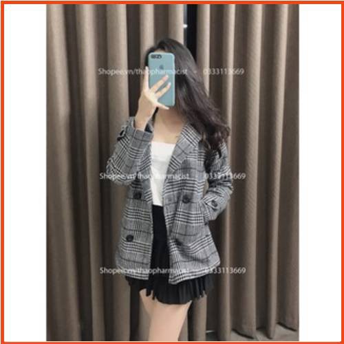 💖VIDEO THẬT 💖 Áo Dạ Kẻ Caro Hàng VNXK Xuất Hàn, Dạ Tweed Dáng Dài, Dạ vest kẻ Caro nữ có lông hàng loại 1 (co bigsize) | BigBuy360 - bigbuy360.vn