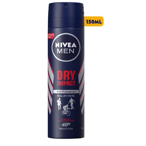 Xịt ngăn mùi NIVEA MEN Dry Impact khô thoáng (150ml)