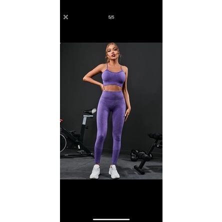 Bộ tập yoga tím -  ALISA