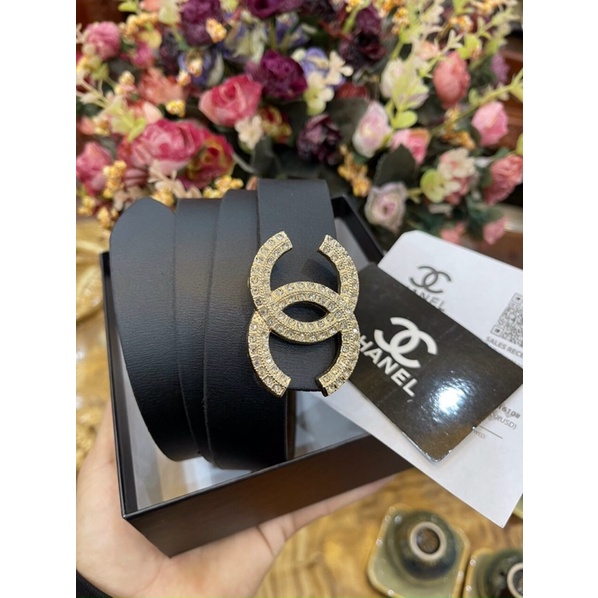 Thắt lưng da thời trang nữ , mặt dưng lưng đính đá siêu đẹp ( Ảnh Thật ) TX709