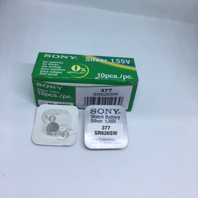 pin đồng hồ đeo tay sr626W sony