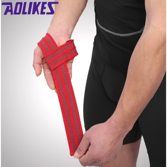 Dây quấn cổ tay kết hợp kéo lưng tập gym chính hãng Aolikes (1 đôi)
