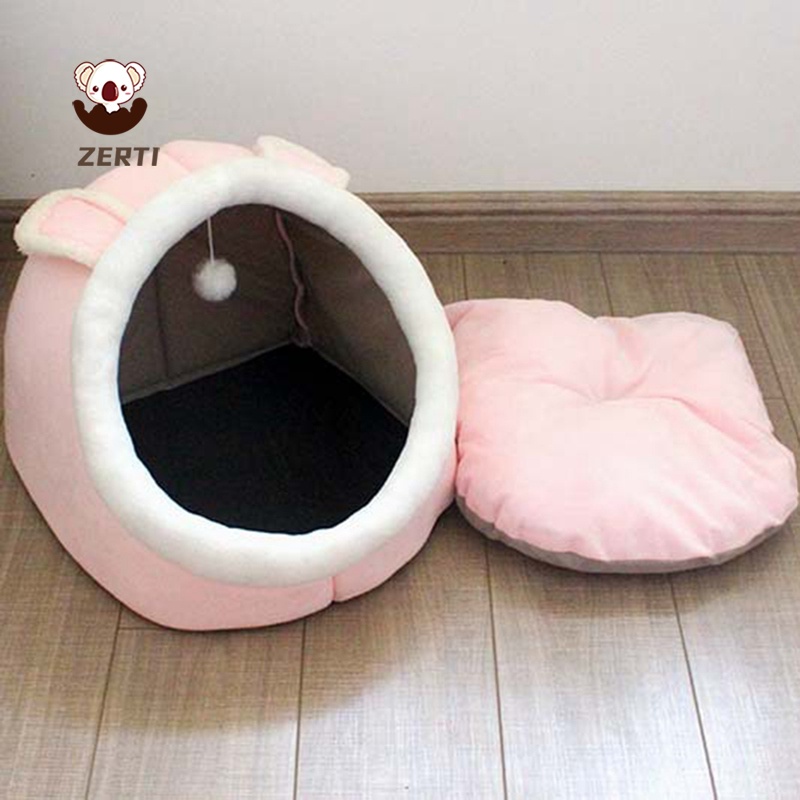 Giường cho mèo Zerti mềm mại, ấm áp và thiết kế dễ thương Giường cho thú cưng nhà thú cưng