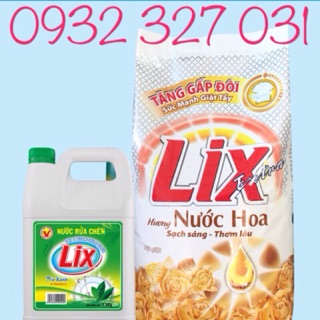 Bột giặt Lix hương nước hoa 5,5kg Tặng 1 bình nước rửa chén