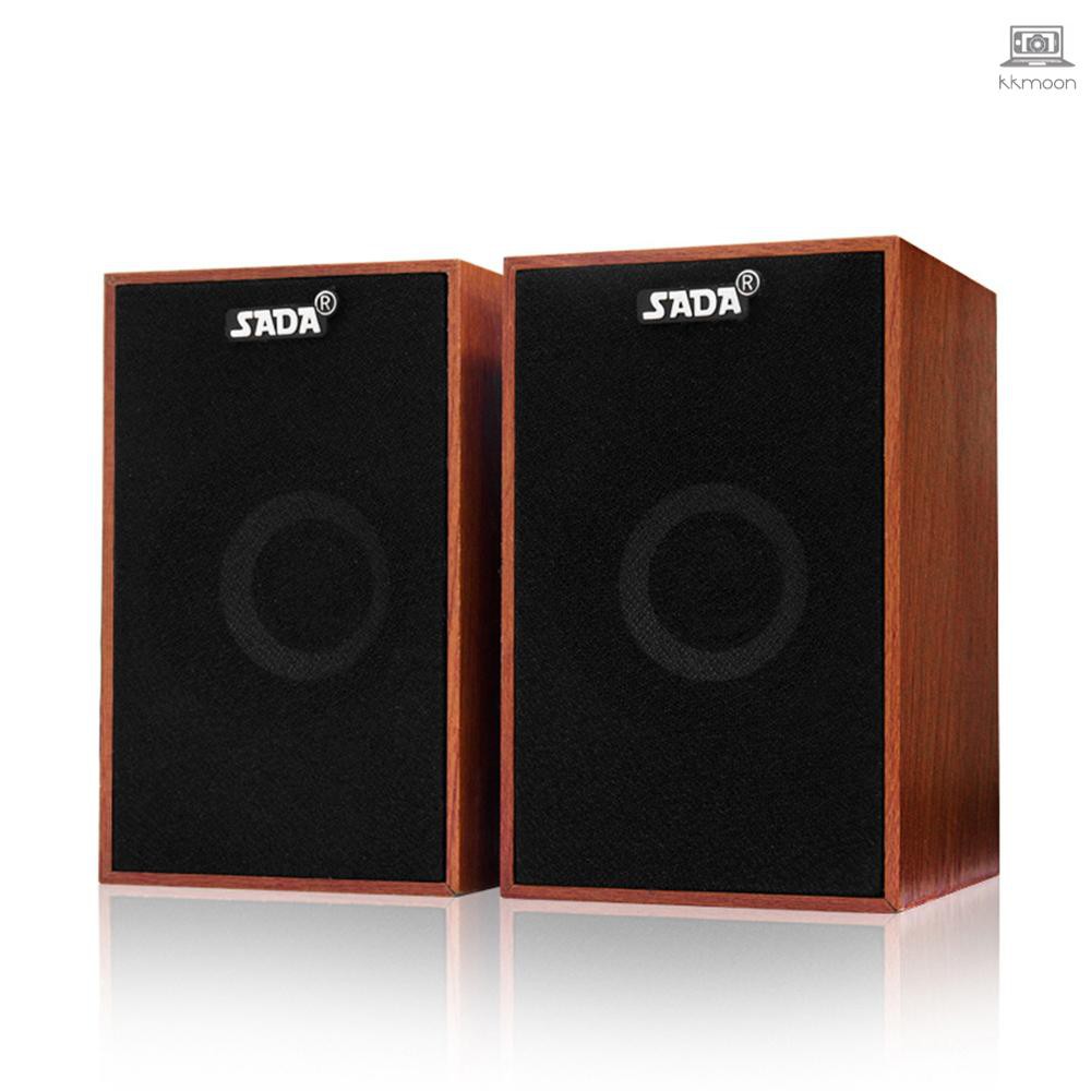 Loa nghe nhạc bằng gỗ dây USB âm thanh trầm nổi SADA V-160 cao cấp