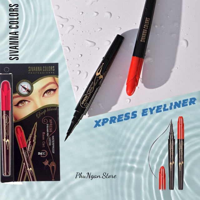 Kẻ mắt Sivanna Colors Xpress Rose Cat/Long Wear Gel/Luxury Deep Eyeliner Thái Lan (3 loại được yêu thích nhất)