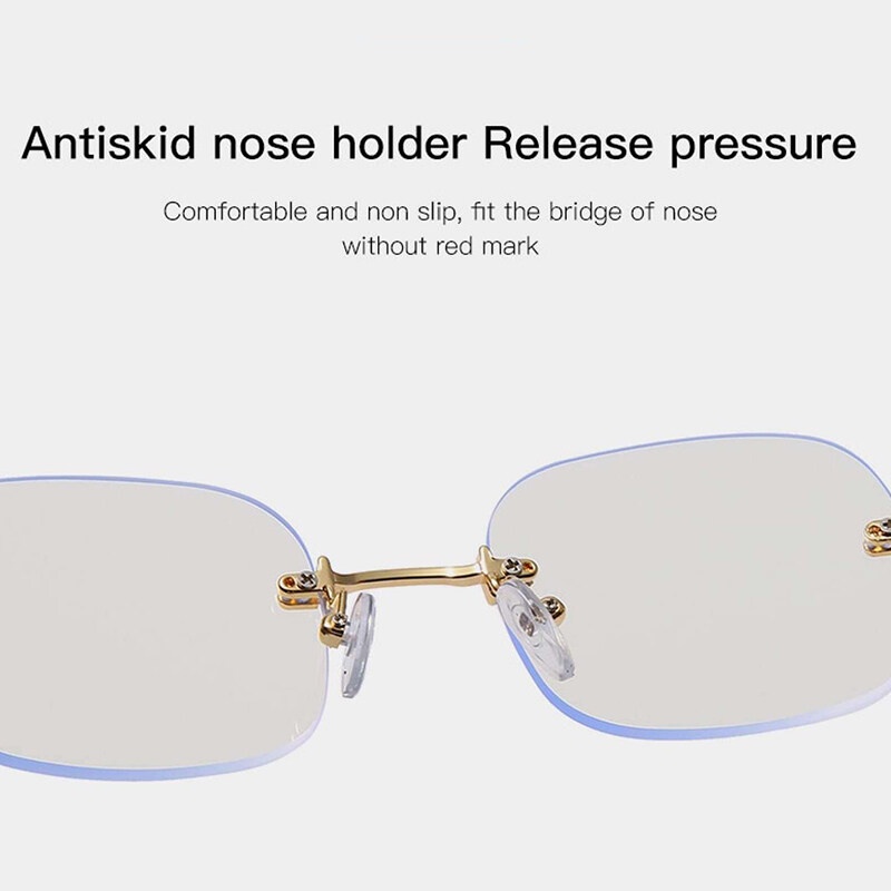 Mắt Kính Không Vành Chống Bức Xạ Phong Cách Cổ Điển Thời Trang Cho Nữ