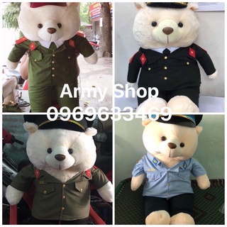 Gấu bông bộ đội, công an các binh chủng size 90cm