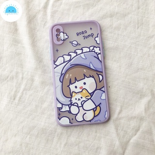 Ốp lưng Iphone Tím Mèo Cute Iphone X/XS