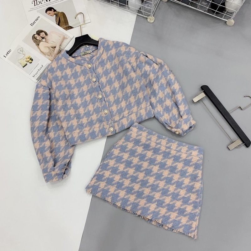 set dạ tím xanh xinh