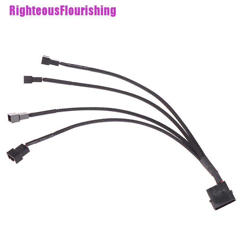 Dây Cáp Chia Nguồn Quạt Tản Nhiệt + + + 4pin Ide Molex Sang 4 Cổng 3pin / 4pin