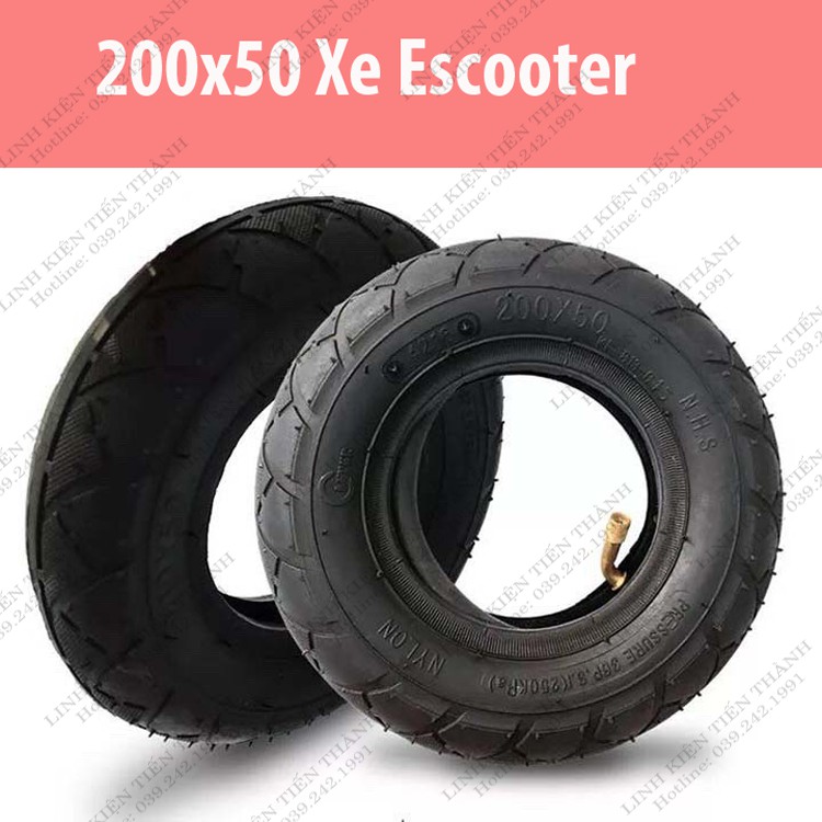 Vỏ Và Ruột Xe Điện Escooter 20X50 Bánh 8inch