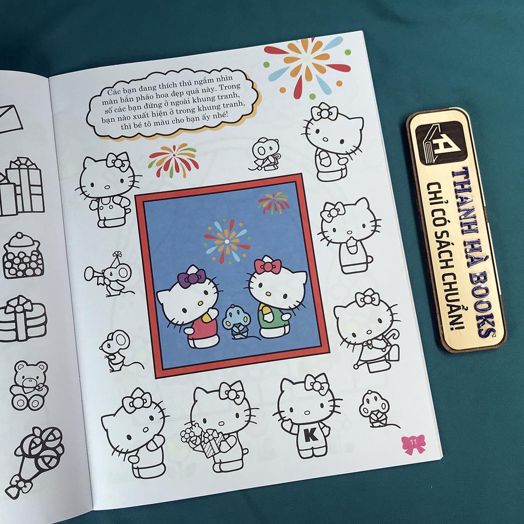 Sách - Hello Kitty - Rèn Luyện Khả Năng Quan Sát - Sở Thích Bao La Của Kitty (Sách tô màu dành cho trẻ 3+)