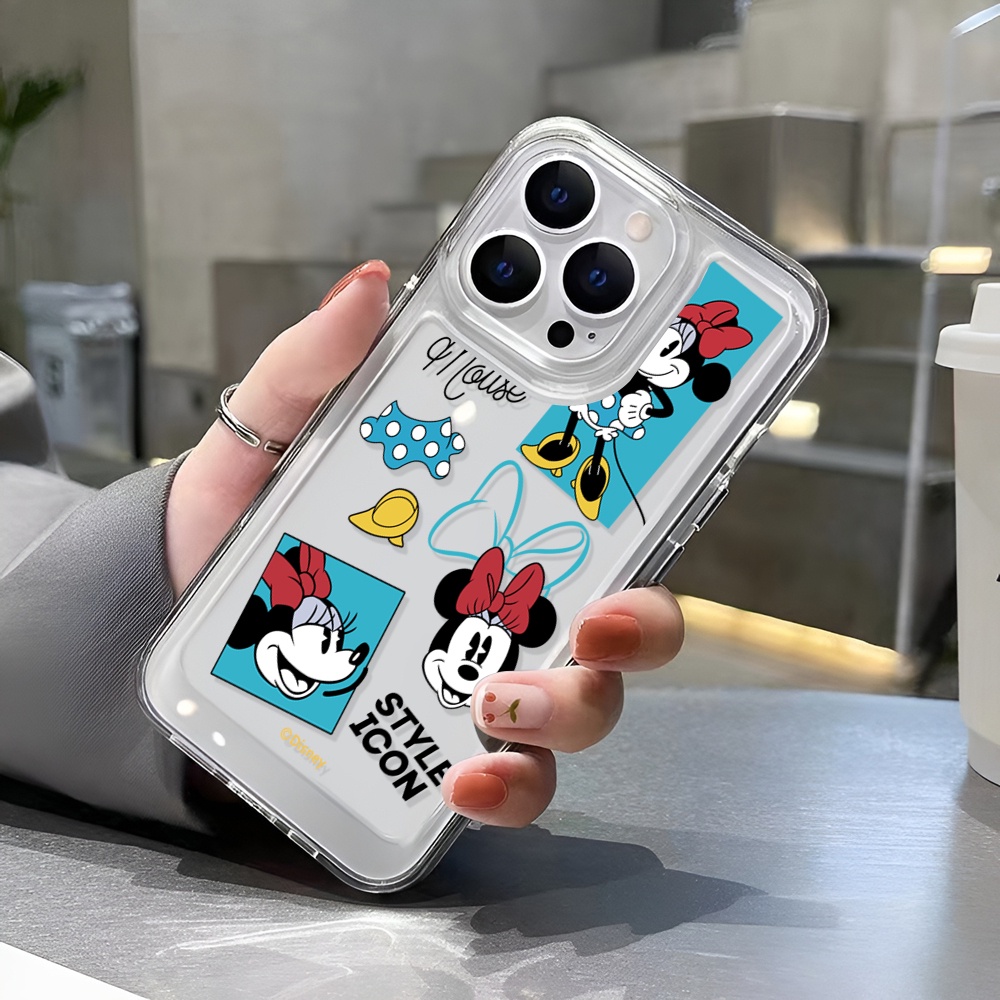 Ốp Điện Thoại Hình Chuột minnie Trong Suốt Cho iphone 14 Plus 11 13promax 12 7Plus X XS Max 7 8 SE 2020