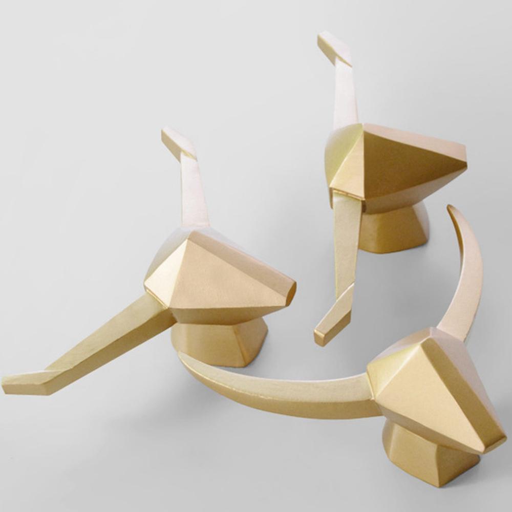 Móc Treo Chìa Khóa Gắn Tường Hình Đầu Động Vật Bằng Nhựa Resin Không Cần Khoan Lỗ Giá Đỡ