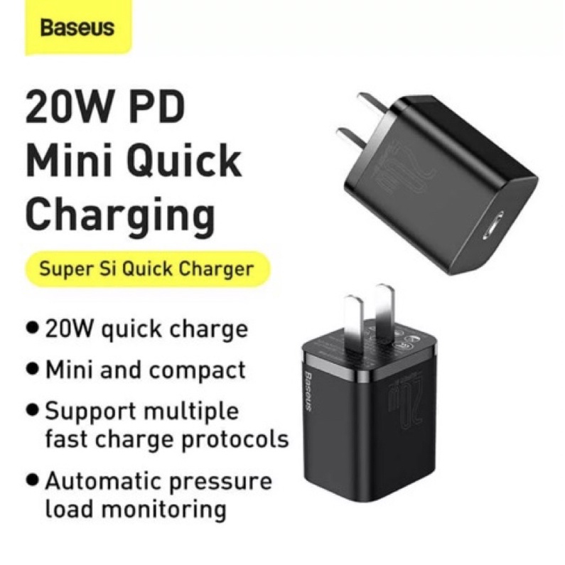 Củ sạc Baseus CUBE PD sạc nhanh 20w dành cho iphone