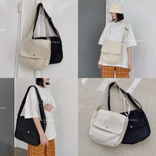 [B01] Túi đeo chéo BASIC vải canvas (Có sẵn/ảnh thật)