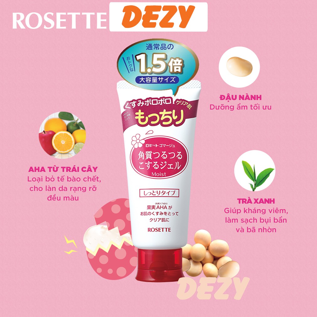 [CHÍNH HÃNG] Tẩy Tế Bào Chết Rosette Gel Nhật Bản - Tẩy Da Chết Mặt Da Khô Da Nhạy Cảm Dưỡng Ẩm Ngừa Lão Hóa Da Dezy