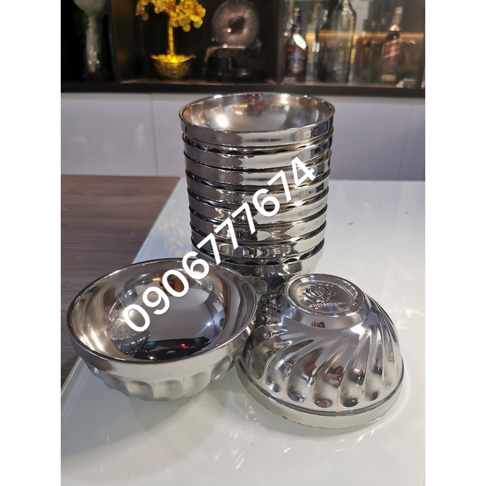 Chén / Tô Inox Dạng Xoắn Cách Nhiệt Hoàng Gia