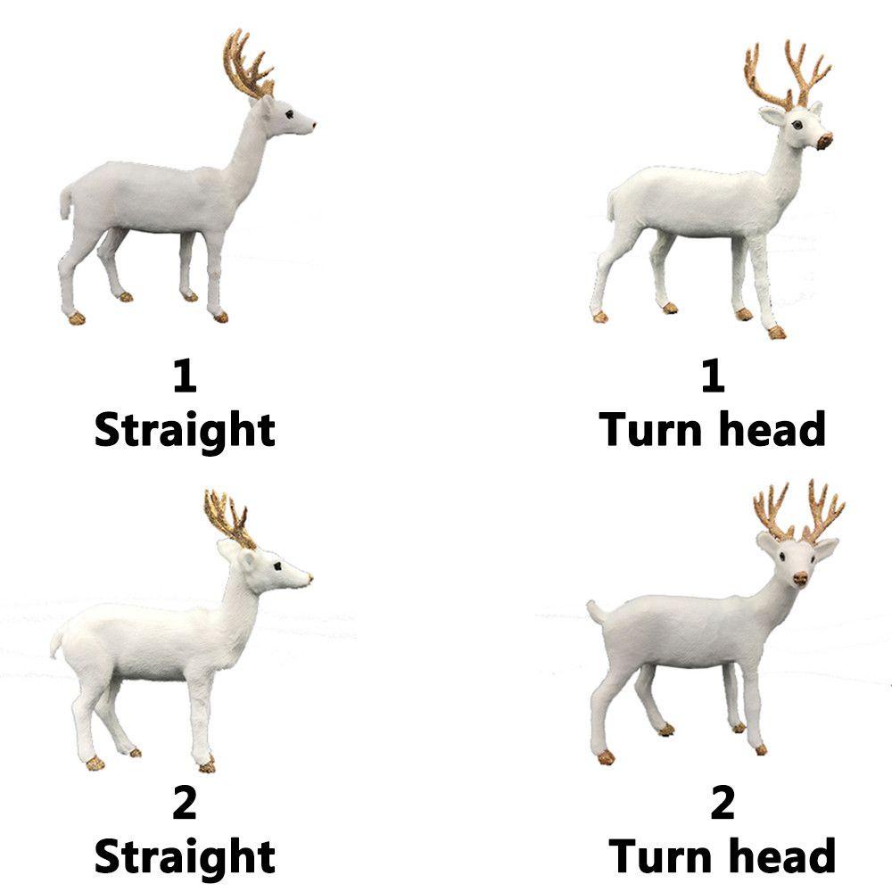 CONOPERY Phụ Kiện Trang Trí Giáng Sinh Hình Chú Tuần Lộc Màu Trắng Độc Đáo