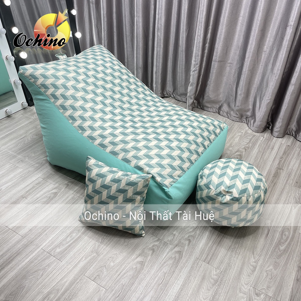 Ghế Lười Sofa Giường Kèm Hạt Xốp Thư Giãn Có 2 Lớp Cao Cấp, Ghế Hạt Xốp Họa Tiết Hiện Đại (Đủ Mẫu)