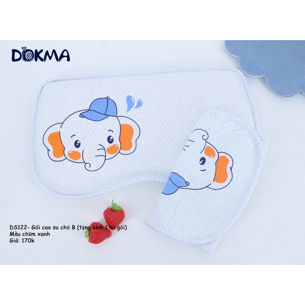 [FREESHIP] Gối cao su non chữ B chống bẹp đầu cho trẻ sơ sinh Dokma Voi.kids DS122