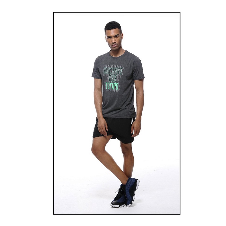 Áo thể thao nam,Áo gym co giãn in chữ Haint Boutique AG04