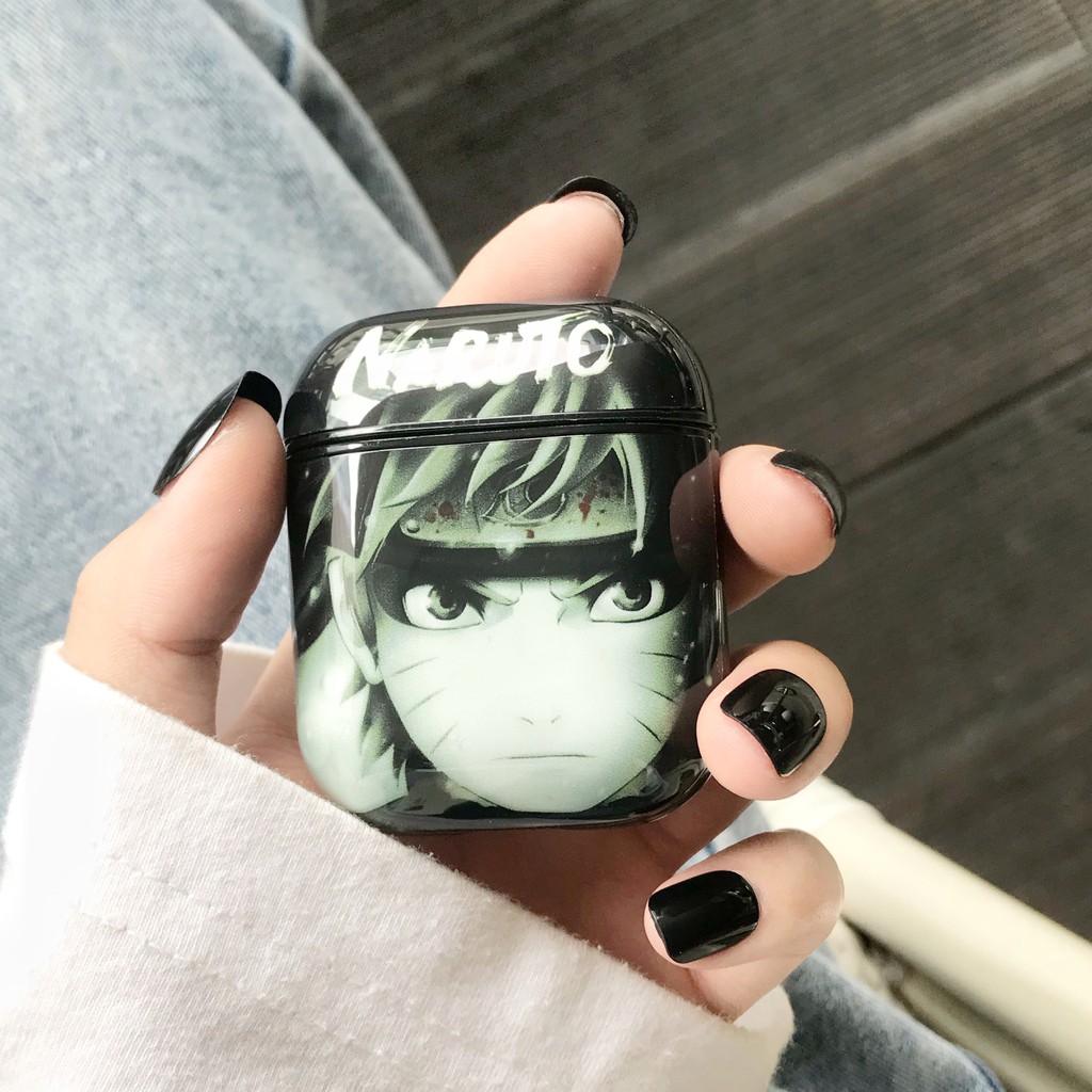 Mềm Vỏ Bảo Vệ Hộp Sạc Tai Nghe Airpods 1 / 2 Hình Naruto Uzumaki Có Móc Treo Tiện Dụng