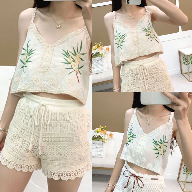 Áo Croptop Dệt Kim Hở Lưng Họa Tiết Hoa Thời Trang Mùa Hè Cho Nữ