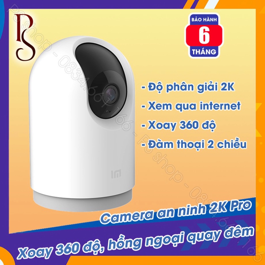 SIÊU GIẢM GIÁ Camera an ninh Xiaomi 2K Pro - Xoay 360 độ, hồng ngoại quay đêm, kết nối internet, wifi 5GHz, Xem trên nhi