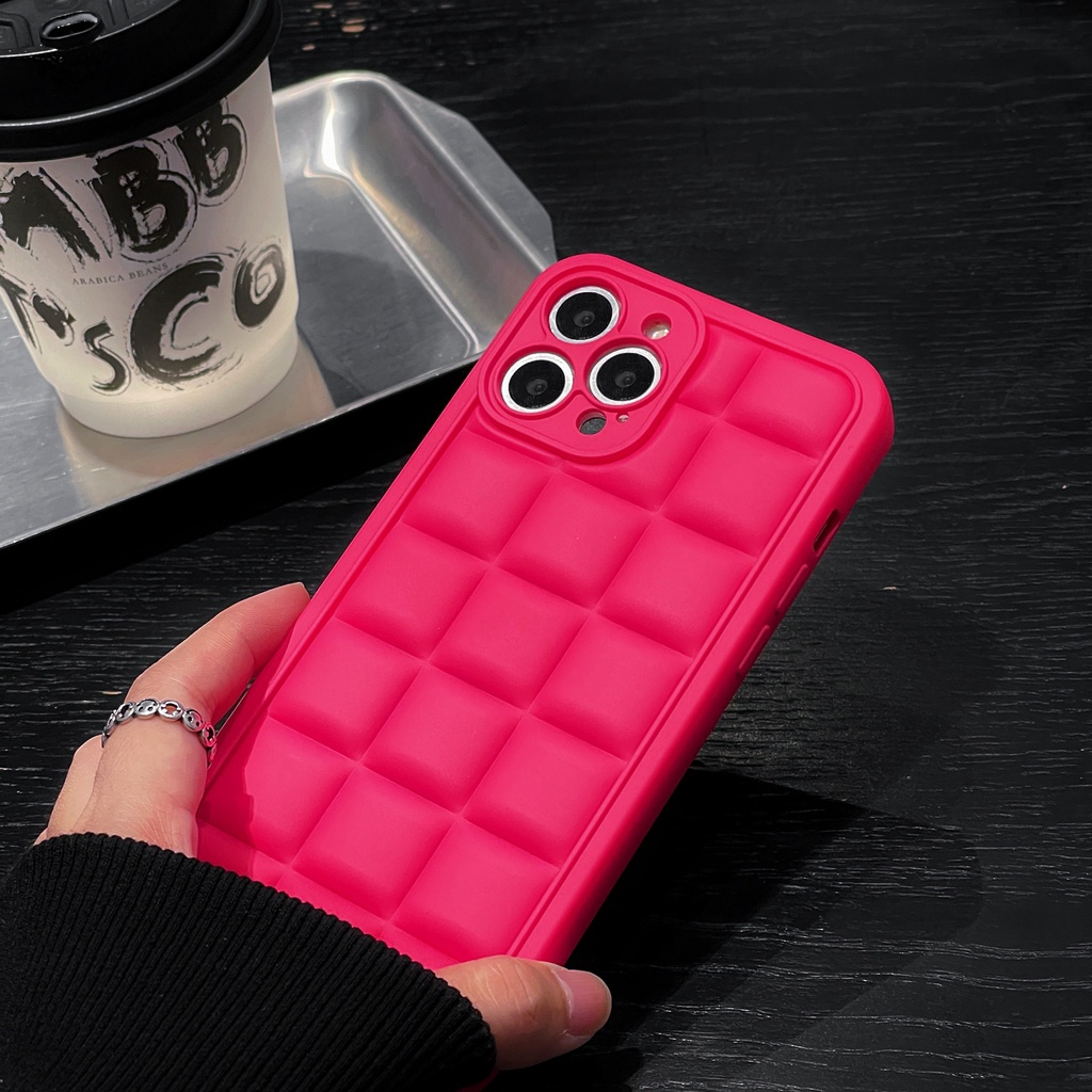 Ốp Điện Thoại tpu Vuông Họa Tiết Hoa Hồng 3d Cho iphone 15 14 14pro 14promax 14 plus 13 pro max 12 pro max 11 pro max xs max xr x
