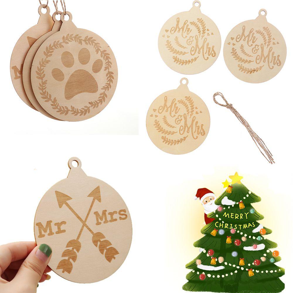 3 Phụ Kiện Treo Trang Trí Cây Thông Noel Bằng Gỗ