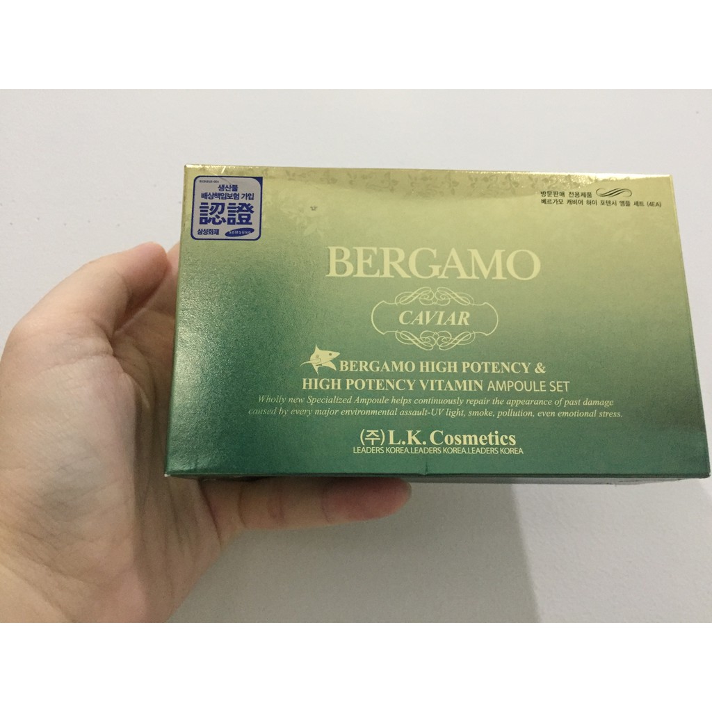 Bộ Tinh Chất Dưỡng Da Bergamo High Potency Và High Potency Vitanmin Ampoule 13ML X 4 LỌ