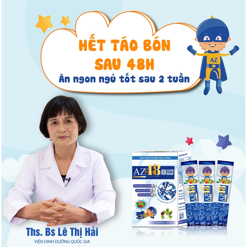 AZ48 Hết Táo Bón, Biếng ăn sau 48 giờ