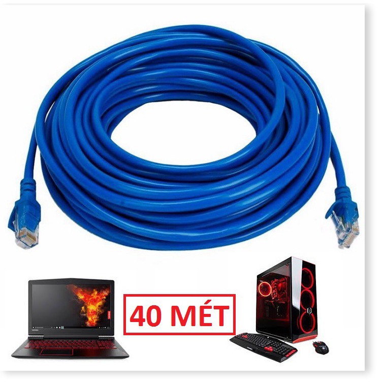 DÂY CÁP MẠNG 40M DÂY XỊN, DÂY CÁP LAN INTERNET BẤM SẴN 2 ĐẦU TỐC ĐỘ CAO, DÂY LAN RJ45 MẪU MỚI BÁN CHẠY