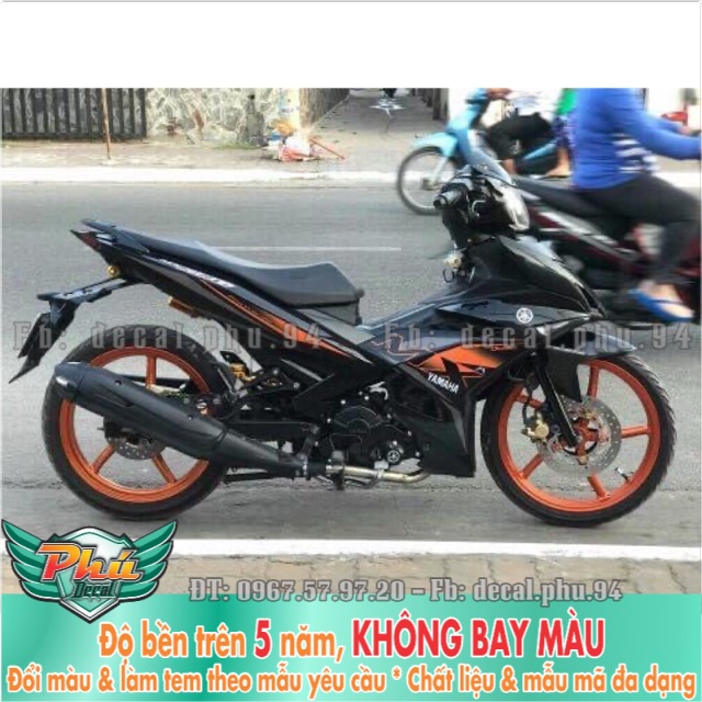 Tem rời Exciter Mx Cam Đen -1