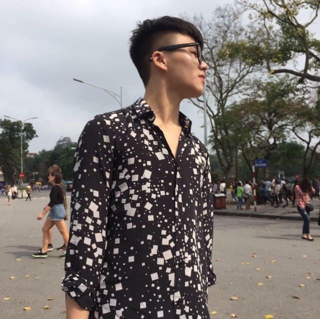 Sơ mi nam vải phi lụa cao cấp