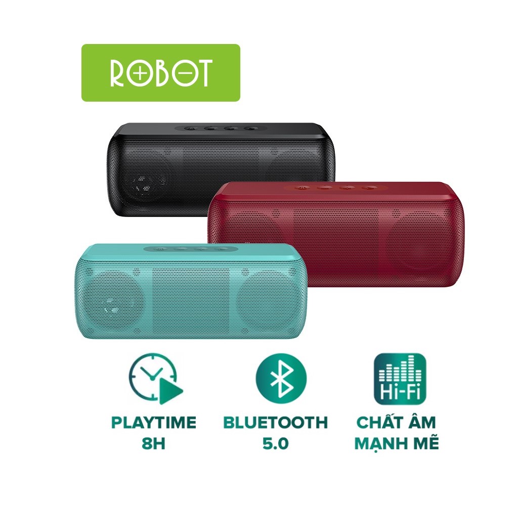 Loa Bluetooth ROBOT RB220 Âm Thanh Hi-Fi Mạnh Mẽ - Kích Thước Nhỏ Gọn Dễ Mang Theo - Bảo Hành 12 Tháng